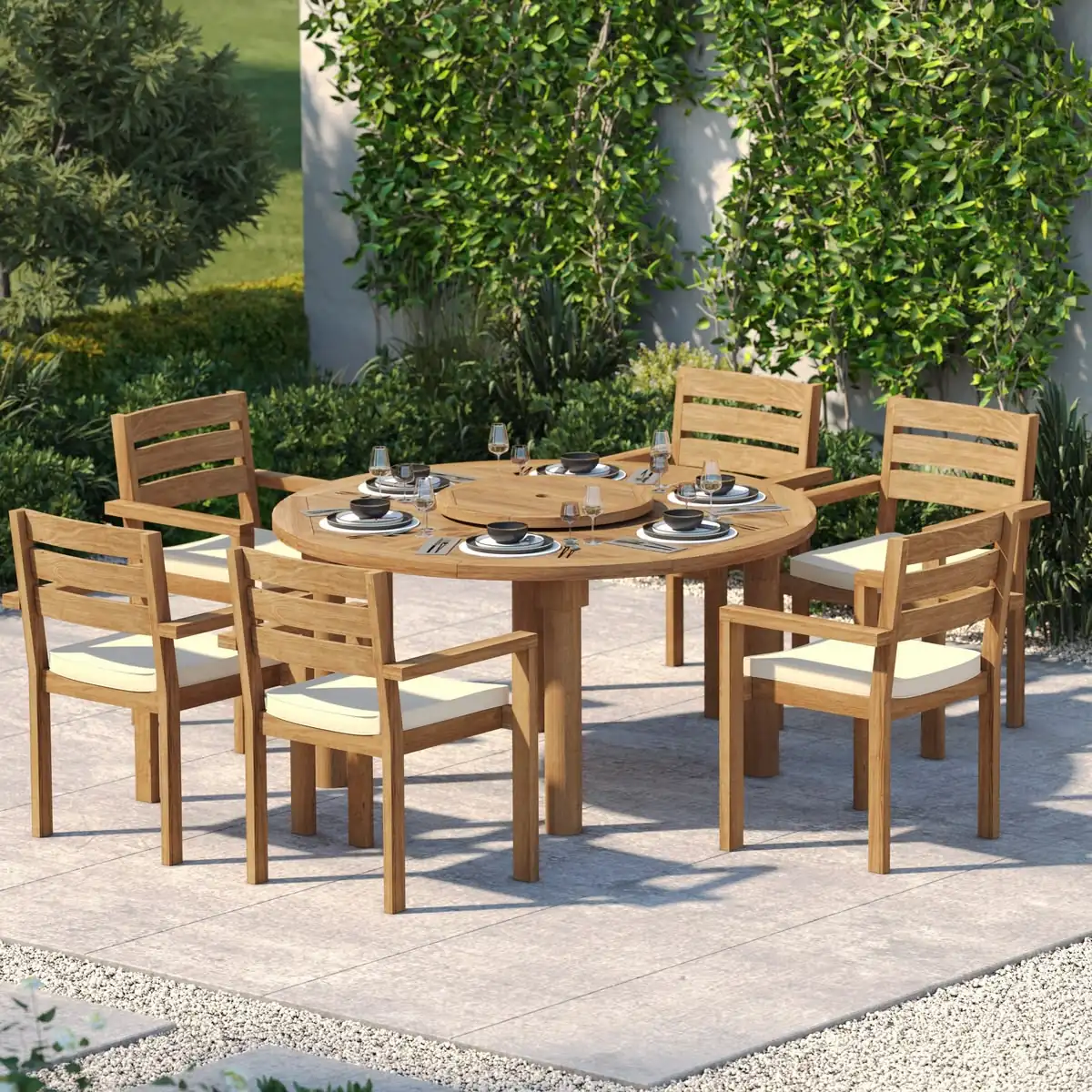 Teak Extendable Garden Dining Table